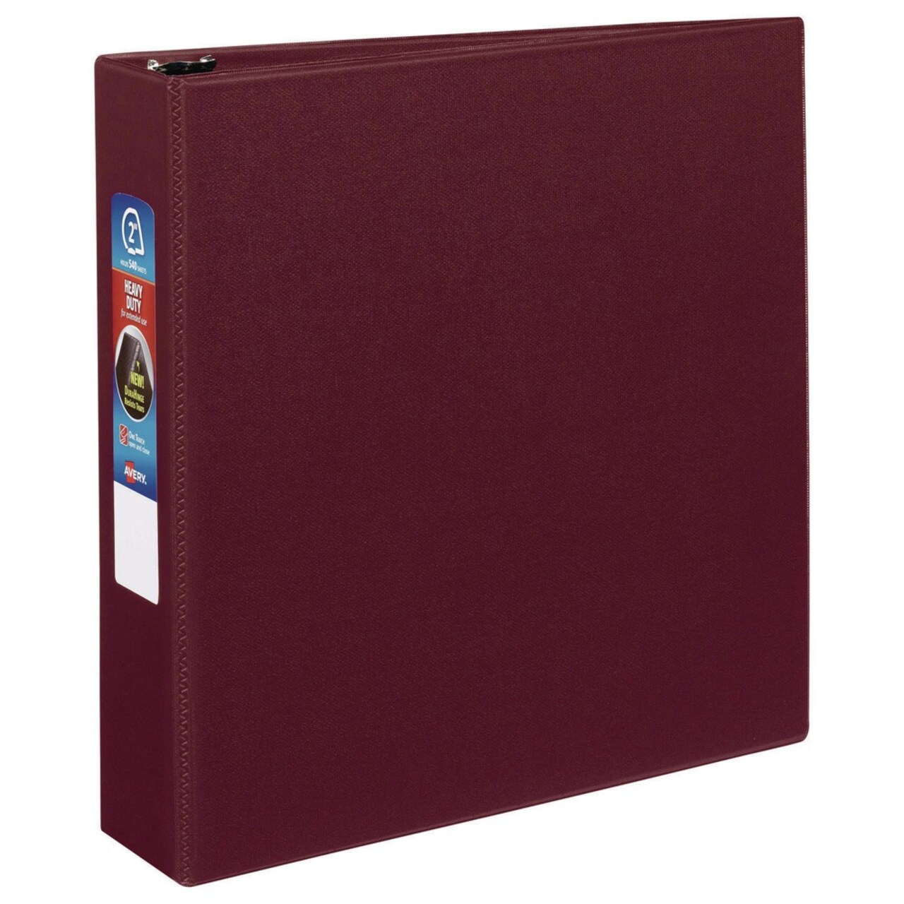 Avery 3 One Touch EZD Rings 2 in. Capacity 11 in. x 8.5 in. Heavy-Duty Non-View Binder with DuraHinge - Maroon